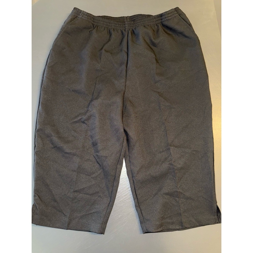 Blair Capri Pants Womens XLarge Black Casual‎ Comfort Elastic Waist Pull On